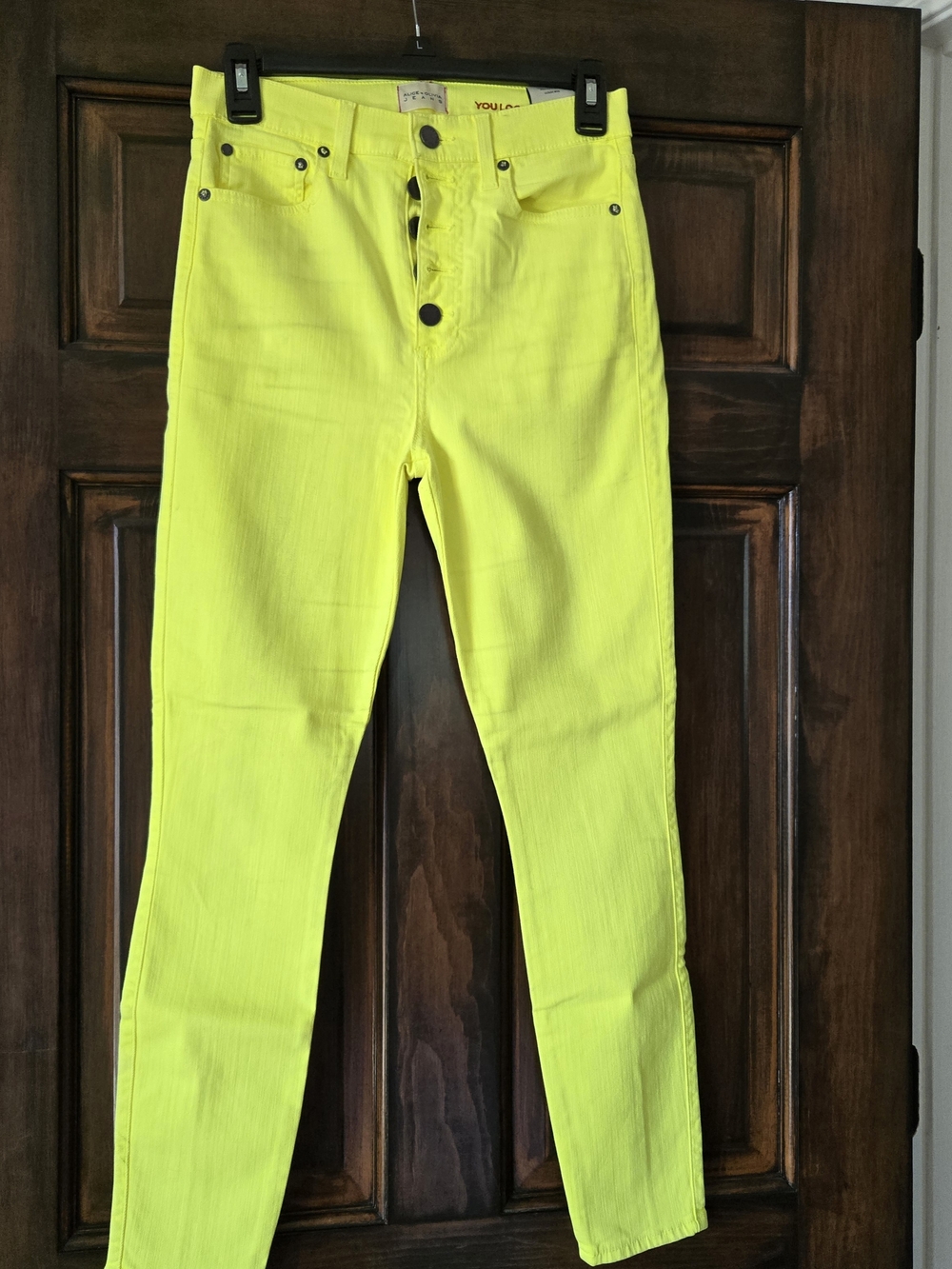 Alice + Olivia Neon Yellow Skinny Jeans